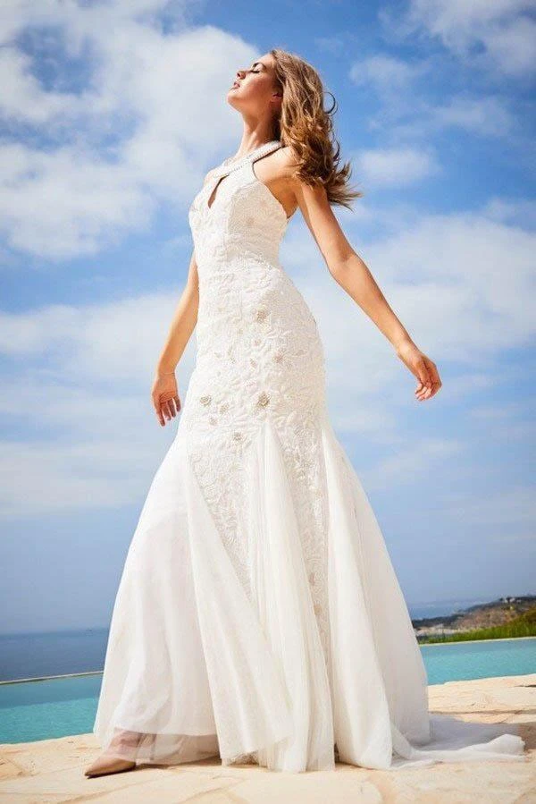 Sherri Hill - 51787 Beaded Halter Neck Tulle Mermaid Dress 5 Sherri Hill - 51787 Beaded Halter Neck Tulle Mermaid Dress