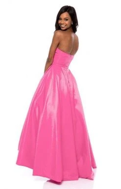 Sherri Hill - 51789 Strapless High-Low A-Line Gown With Beaded Pockets