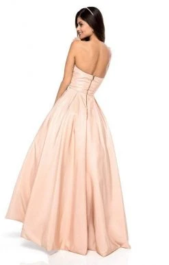 Sherri Hill - 51789 Strapless High-Low A-Line Gown With Beaded Pockets