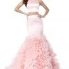 Sherri Hill - 51801 Two Piece Fitted Ruffled Tulle Mermaid Dress