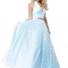 Sherri Hill - 51804 Striped Two-Piece Plunging Halter Ballgown