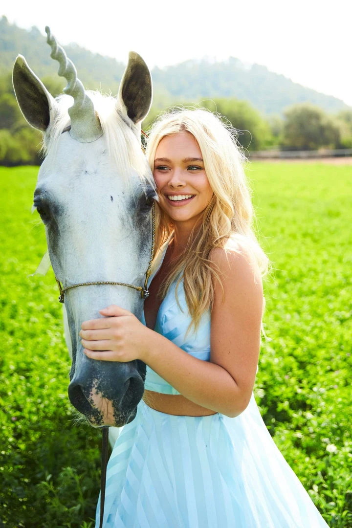 Sherri Hill - 51804 Striped Two-Piece Plunging Halter Ballgown 6 Sherri Hill - 51804 Striped Two-Piece Plunging Halter Ballgown
