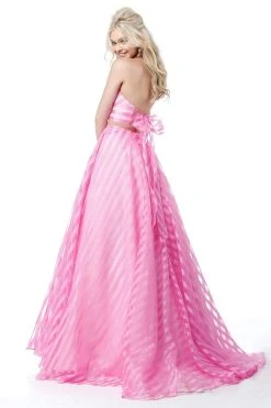 Sherri Hill - 51804 Striped Two-Piece Plunging Halter Ballgown 17 Sherri Hill - 51804 Striped Two-Piece Plunging Halter Ballgown