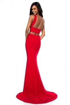 Sherri Hill - 51810 Two Piece Halter Sheath Evening Dress