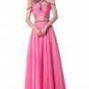 Sherri Hill - 51812 Strap-Detailed Two Piece Chiffon A Line Dress