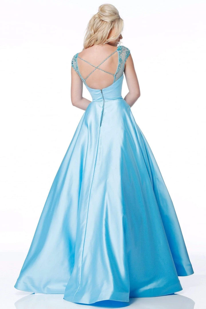 Sherri Hill - 51814 Full Figured Beaded Pleated Evening Dress 4 Sherri Hill - 51814 Full Figured Beaded Pleated Evening Dress