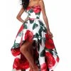 Sherri Hill - 51816 Strapless Floral Print High Low A-Line Dress
