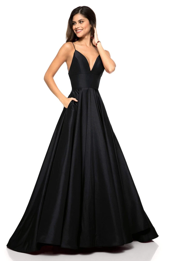 Sherri Hill - 51822 Plunging Empire Taffeta A Line Dress 3 Sherri Hill - 51822 Plunging Empire Taffeta A Line Dress