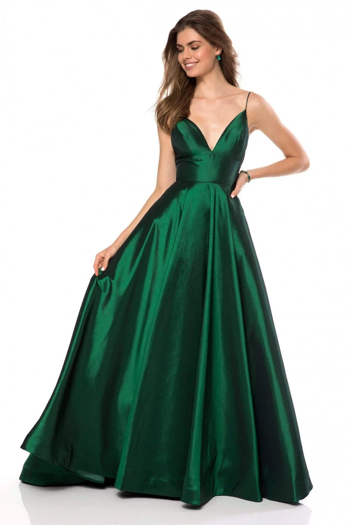 Sherri Hill - 51822 Plunging Empire Taffeta A Line Dress 4 Sherri Hill - 51822 Plunging Empire Taffeta A Line Dress