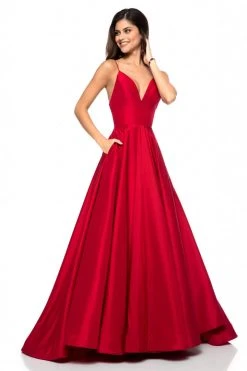Sherri Hill - 51822 Plunging Empire Taffeta A Line Dress 16 Sherri Hill - 51822 Plunging Empire Taffeta A Line Dress