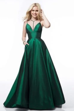 Sherri Hill - 51822 Plunging Empire Taffeta A Line Dress 13 Sherri Hill - 51822 Plunging Empire Taffeta A Line Dress