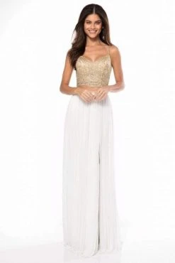 Sherri Hill - 51842 Two Piece Lace V-Neck Chiffon A-Line Dress 9 Sherri Hill - 51842 Two Piece Lace V-Neck Chiffon A-Line Dress