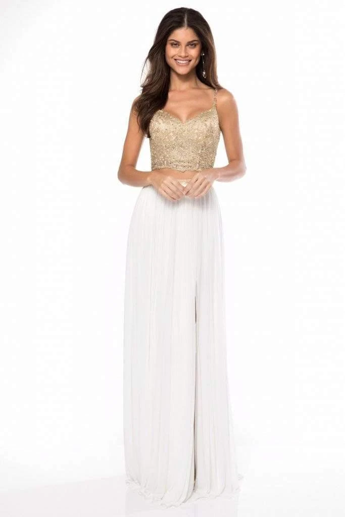 Sherri Hill - 51842 Two Piece Lace V-Neck Chiffon A-Line Dress 5 Sherri Hill - 51842 Two Piece Lace V-Neck Chiffon A-Line Dress