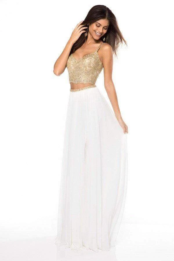 Sherri Hill - 51842 Two Piece Lace V-Neck Chiffon A-Line Dress 7 Sherri Hill - 51842 Two Piece Lace V-Neck Chiffon A-Line Dress