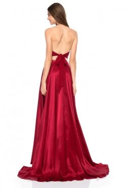 Sherri Hill - 51843 Two Piece Lace Appliqued Gown With Slit