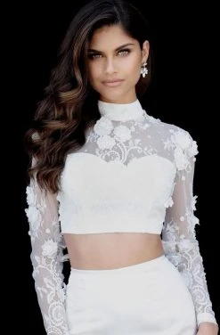 Sherri Hill - 51853 Two Piece Applique Mermaid Dress With Train 14 Sherri Hill - 51853 Two Piece Applique Mermaid Dress With Train