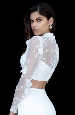 Sherri Hill - 51853 Two Piece Applique Mermaid Dress With Train 15 Sherri Hill - 51853 Two Piece Applique Mermaid Dress With Train