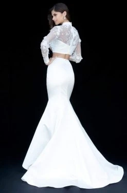 Sherri Hill - 51853 Two Piece Applique Mermaid Dress With Train 13 Sherri Hill - 51853 Two Piece Applique Mermaid Dress With Train