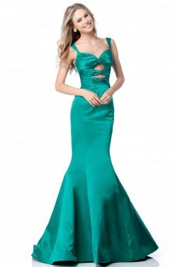 Sherri Hill - 51854 Bow Accented Cutout Bodice Mermaid Dress 9 Sherri Hill - 51854 Bow Accented Cutout Bodice Mermaid Dress