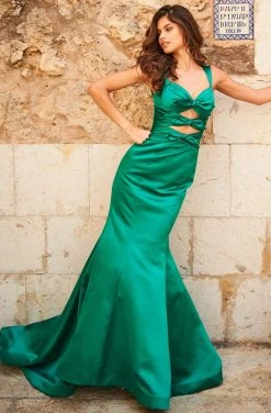 Sherri Hill - 51854 Bow Accented Cutout Bodice Mermaid Dress 10 Sherri Hill - 51854 Bow Accented Cutout Bodice Mermaid Dress