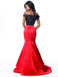 Sherri Hill - 51855 Two Piece Satin Off-Shoulder Mermaid Dress 11 Sherri Hill - 51855 Two Piece Satin Off-Shoulder Mermaid Dress
