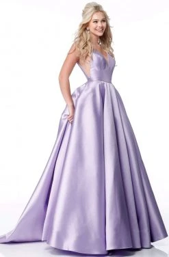 Sherri Hill - 51856 Sleeveless V Neck Mikado Ballgown