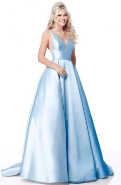 Sherri Hill - 51856 Sleeveless V Neck Mikado Ballgown