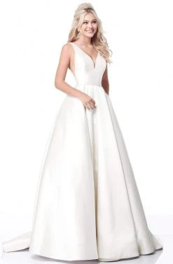 Sherri Hill - 51856 Sleeveless V Neck Mikado Ballgown