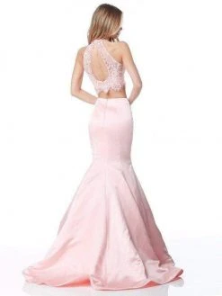 Sherri Hill - 51860 Two Piece High Halter Mermaid Dress