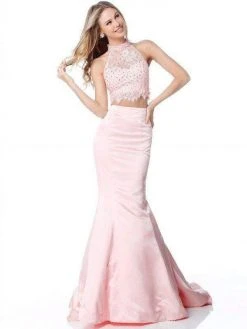 Sherri Hill - 51860 Two Piece High Halter Mermaid Dress