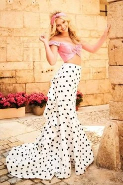 Sherri Hill - 51865 Two-Piece Ruffle Paneled Polkadot Dress 16 Sherri Hill - 51865 Two-Piece Ruffle Paneled Polkadot Dress