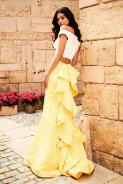 Sherri Hill - 51865 Two-Piece Ruffle Paneled Polkadot Dress 14 Sherri Hill - 51865 Two-Piece Ruffle Paneled Polkadot Dress