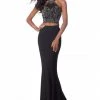 Sherri Hill - 51873 Beaded Two Piece Halter Jersey Trumpet Dress 1 Sherri Hill - 51873 Beaded Two Piece Halter Jersey Trumpet Dress