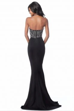 Sherri Hill - 51873 Beaded Two Piece Halter Jersey Trumpet Dress
