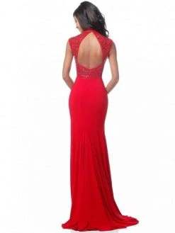 Sherri Hill - 51876 Beaded High Neck Sheath Dress
