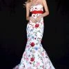 Sherri Hill - 51882 Strapless Floral Print Long Mermaid Dress 1 Sherri Hill - 51882 Strapless Floral Print Long Mermaid Dress