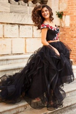 Sherri Hill - 51893 Two Piece Embellished Tulle Ballgown