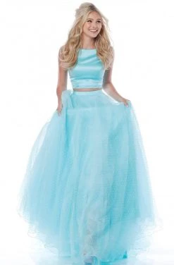 Sherri Hill - 51895 Two Piece Satin Halter Tulle Ballgown