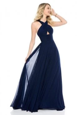 Sherri Hill - 51903 Crisscross Front Keyhole Chiffon Dress