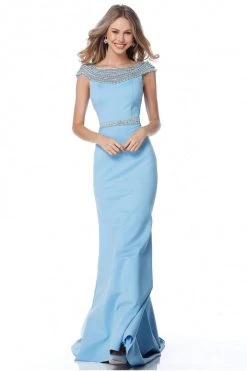 Sherri Hill - 51915 Pearl-Crusted Bateau Neck Long Mermaid Dress 9 Sherri Hill - 51915 Pearl-Crusted Bateau Neck Long Mermaid Dress