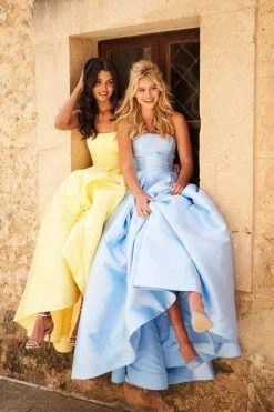 Sherri Hill - 51917 Strapless Taffeta Pleated Ballgown