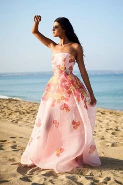 Sherri Hill - 51930 Strapless Floral Organza Sheer A-Line Dress 11 Sherri Hill - 51930 Strapless Floral Organza Sheer A-Line Dress