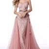 Sherri Hill - 51931 Strapless Lace Sweetheart Dress With Overskirt 2 Sherri Hill - 51931 Strapless Lace Sweetheart Dress With Overskirt