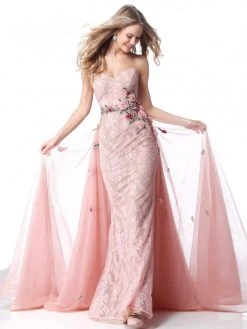 Sherri Hill - 51931 Strapless Lace Sweetheart Dress With Overskirt 7 Sherri Hill - 51931 Strapless Lace Sweetheart Dress With Overskirt