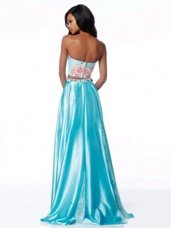 Sherri Hill - 51932 Two Piece Floral Print Charmeuse A-line Dress