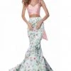 Sherri Hill - 51943 Two Piece Floral Print Mermaid Dress 2 Sherri Hill - 51943 Two Piece Floral Print Mermaid Dress
