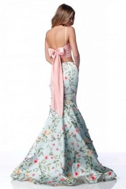 Sherri Hill - 51943 Two Piece Floral Print Mermaid Dress