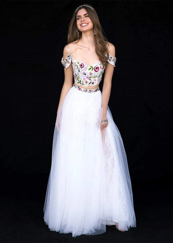 Sherri Hill - 51944 Floral Applique Off The Shoulder Two-Piece Dress 5 Sherri Hill - 51944 Floral Applique Off The Shoulder Two-Piece Dress