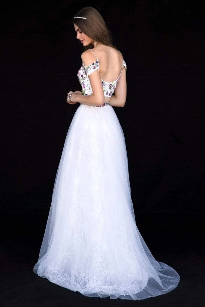 Sherri Hill - 51944 Floral Applique Off The Shoulder Two-Piece Dress 6 Sherri Hill - 51944 Floral Applique Off The Shoulder Two-Piece Dress