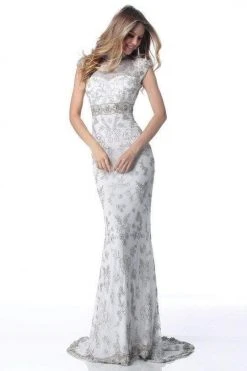 Sherri Hill - 51949 Beaded High Neck Sheath Dress